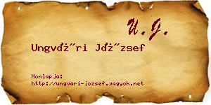 Ungvári József névjegykártya